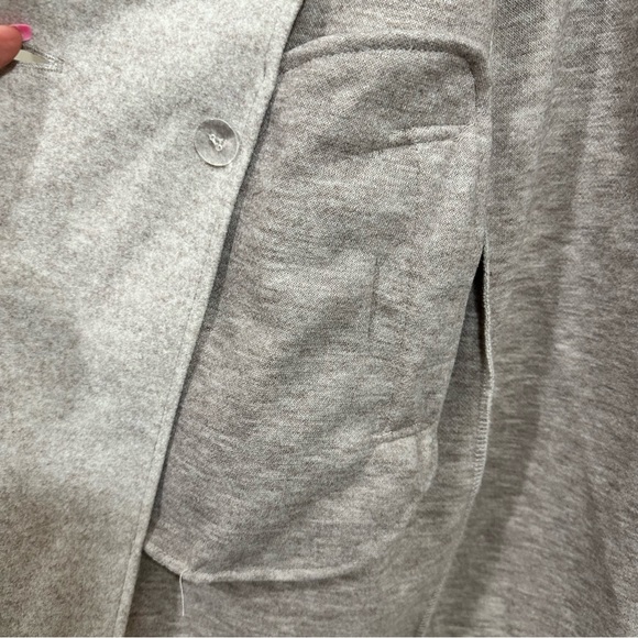 Pull & Bear by ASOS Longline Pea Coat in Cream/Tan Size XS - Picture 5 of 7